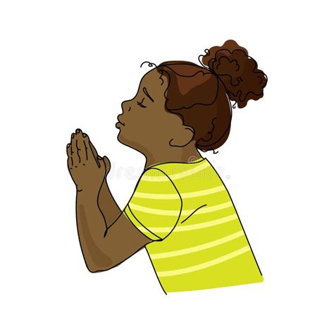 African American Girl Praying Stock Illustrations – 53 African American ...