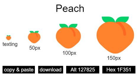 "Peach": Emoji and Codes