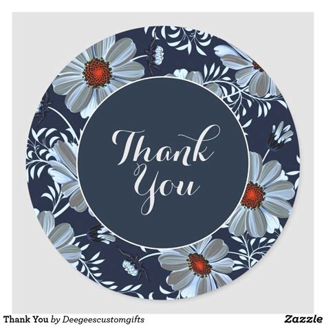 Thank You Classic Round Sticker | Zazzle | Round stickers, Thank you ...