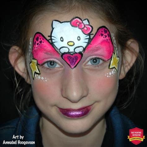 Cute Hello Kitty Face Paint Design by Annabel Hoogeveen | Hello kitty ...