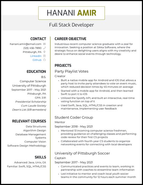 19 Computer Science (CS) Resume Examples [& Templates]