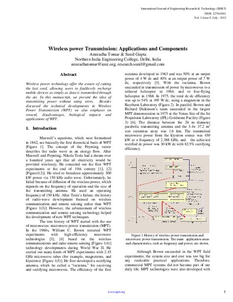 (PDF) Wireless power Transmission: Applications and Components | siva ...