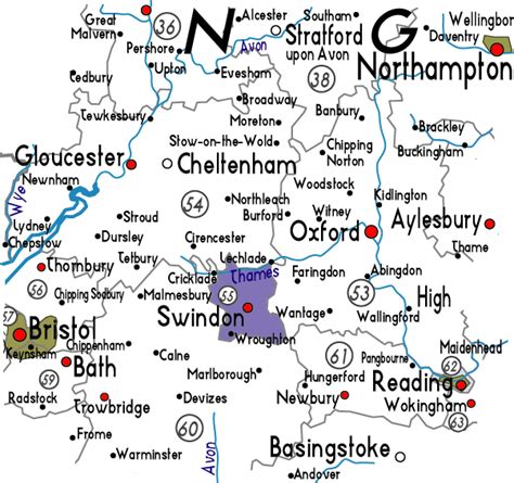 Swindon Map - United Kingdom