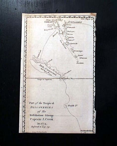 Rare map of Captain Cook's voyage... - RareNewspapers.com