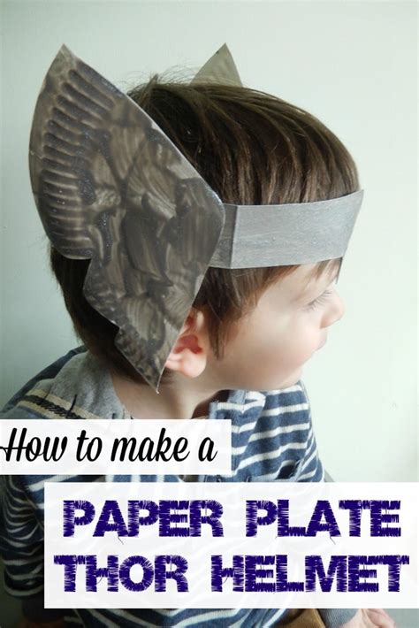 Paper Plate Thor Helmet DIY - Crafts on Sea