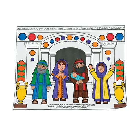 Color Your Own Simeon And Anna Sticker Scene - Craft Kits - 12 Pieces - Walmart.com - Walmart.com