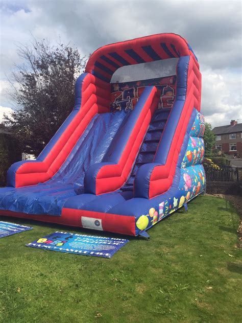 Let's party inflatable slide