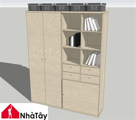 4851 Bookshelf Sketchup Model Free Download