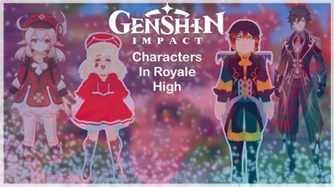 Genshin Impact Characters In Royale High pt.2 | Roblox - YouTube