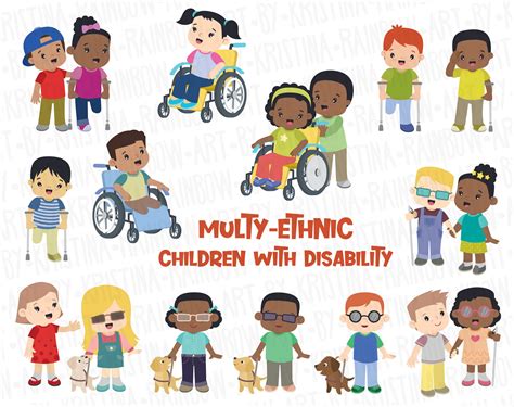 Disability Children Clipart Showing