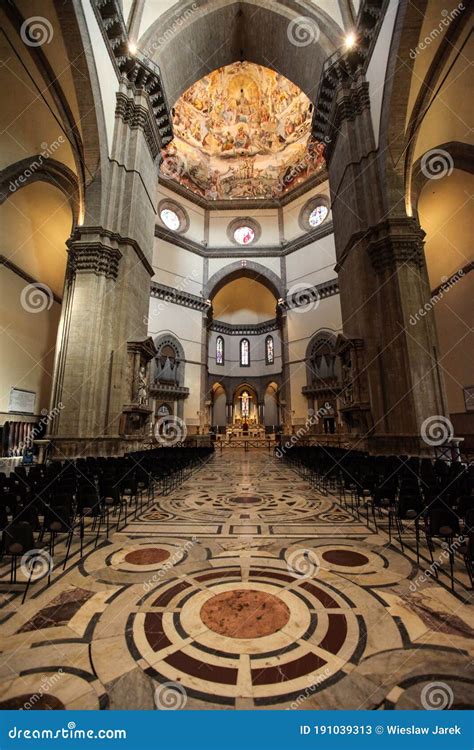 Florence - Duomo . Main Nave Inside Cathedral of Santa Maria Del Fiore in Florence Editorial ...