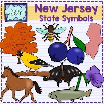 New Jersey State Symbols Clip Art by Teach Simple