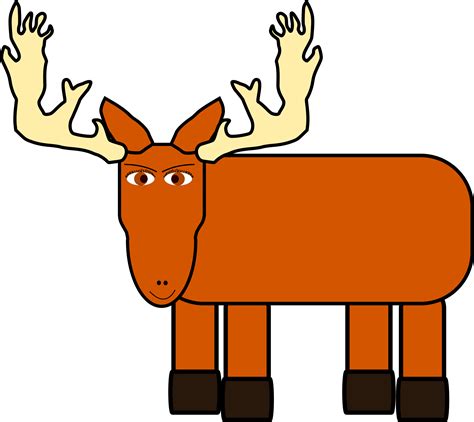 Clipart - cartoon moose remix