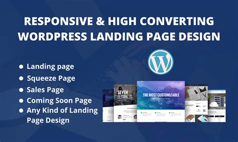 I will create a responsive WordPress landing page design for $5 - SEOClerks