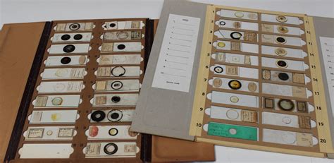 A large collection of approximately 620 microscope specimen slides, mostly early to mid-20th century