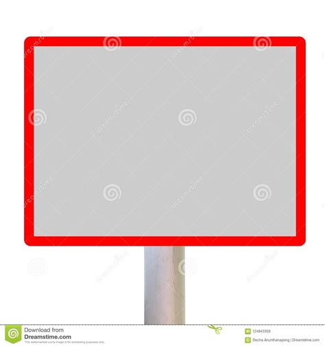 Road sign empty stock illustration. Illustration of white - 124843359