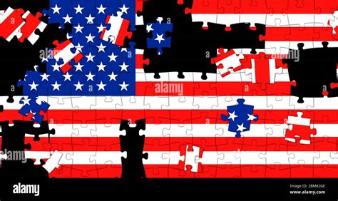 Usa flag puzzle pieces Stock Photo - Alamy