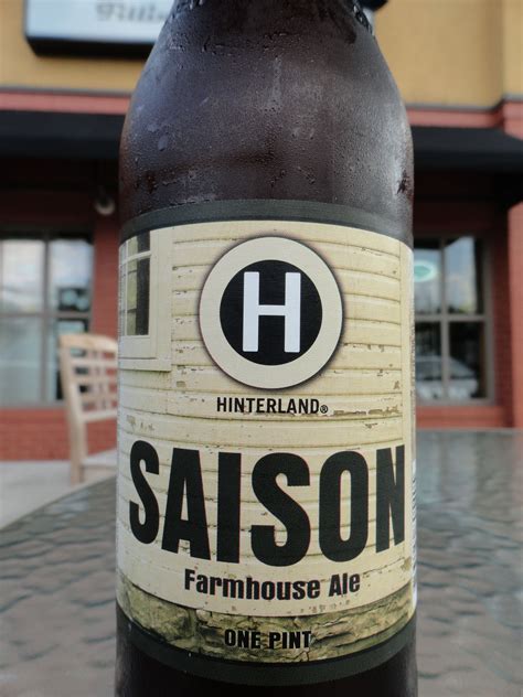 Hinterland Beer's "Saison."