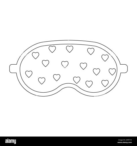 sleep mask with a pattern, black outline, isolated vector illustration Stock Vector Image & Art ...