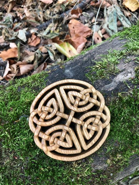 Wooden Celtic Knot Wood Carved Knot Natural Wood Celtic | Etsy