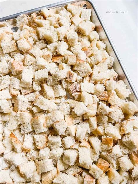 Homemade Bread Cubes for Stuffing or Dressing | Old Salt Farm