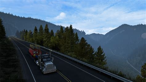 One of the many beautiful roads in ATS. This road leads to Port Angeles ...