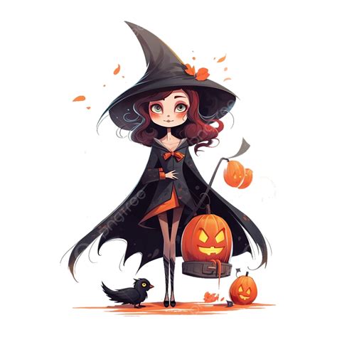 Cute Witch For Halloween, Halloween, The Witch, Halloween Witch PNG ...