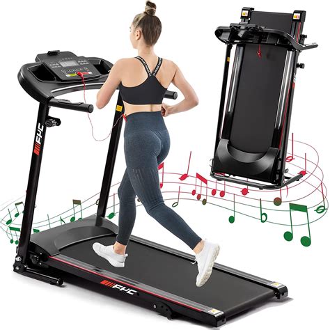 2.5HP Folding Treadmills for Home with Bluetooth & Incline, Portable Running Machine Electric ...