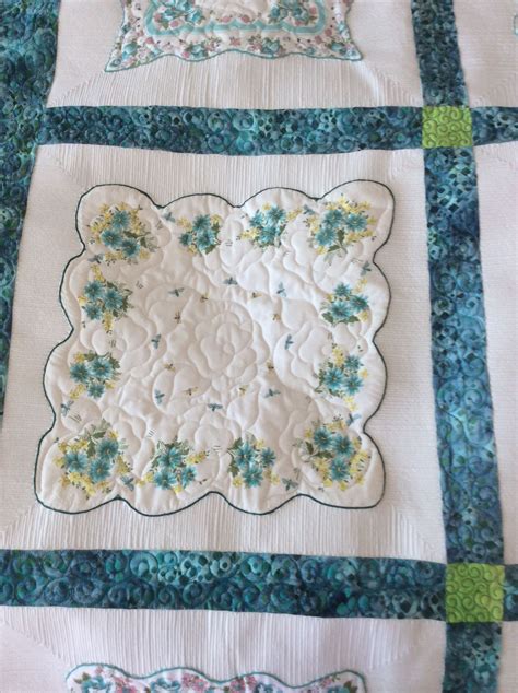 Using old handkerchiefs to make quilts ... Close up of ... | Quilt ...