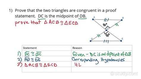 Using the Hypotenuse-Leg Theorem | Drama | Study.com