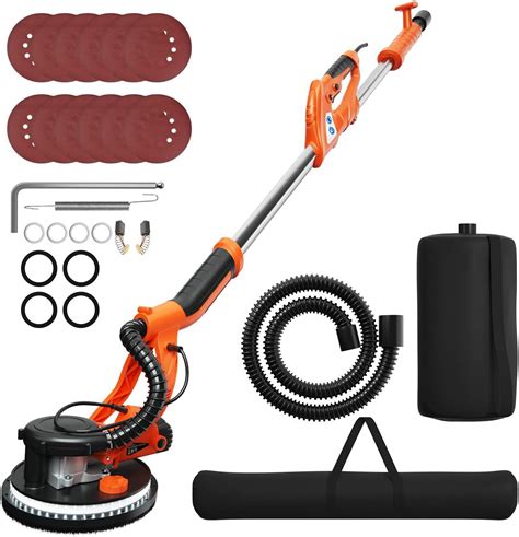 GYMAX 750W Wall Sander, Automatic Vacuum Ceiling Sanding Machine with ...