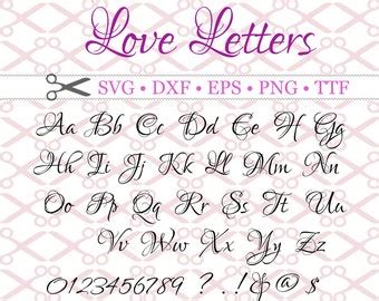 Cursive Love Svg - Etsy