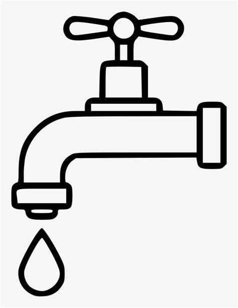 Water Tap Clipart Black And White