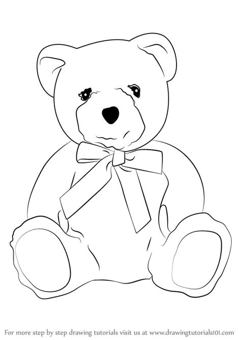 Learn How to Draw a Teddy Bear (Soft Toys) Step by Step : Drawing Tutorials