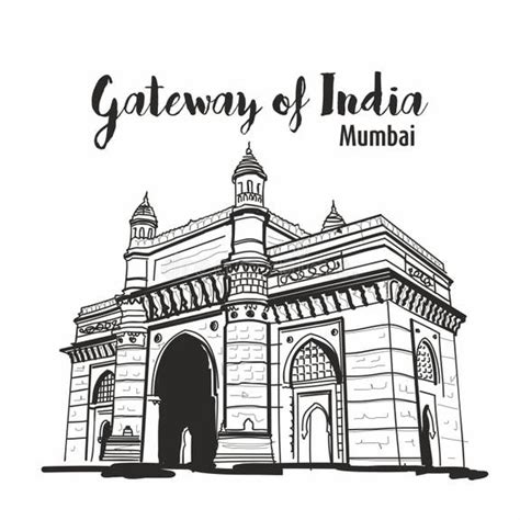 Gateway India Sketch Stock Illustrations – 166 Gateway India Sketch ...