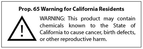 About That Prop. 65 Warning Label