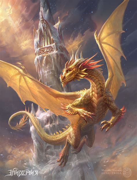 ArtStation - Gilthias, the Golden dragon