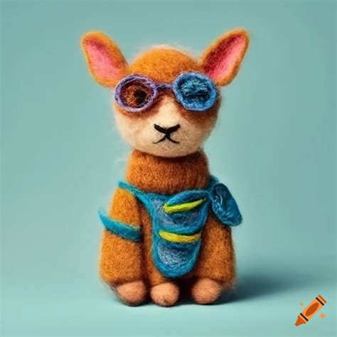 Felted animals in fashionable outfits