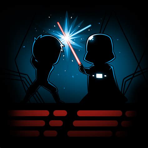 Luke & Darth Vader Lightsaber Battle | Official Star Wars Tee - TeeTurtle