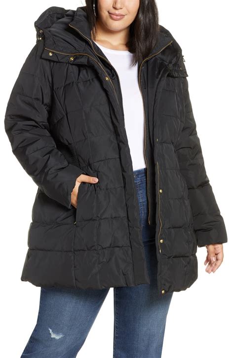 Cole Haan Signature Hooded Down & Feather Jacket (Plus Size) | Nordstrom