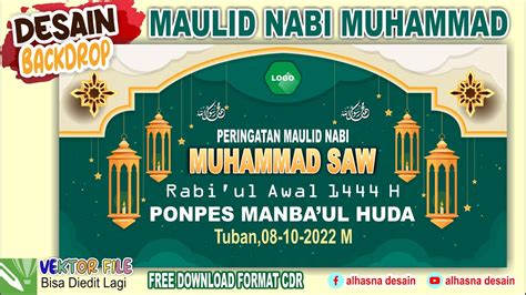 Desain Banner Maulid Nabi Muhammad Saw Coreldraw Cdr Rabiul | My XXX ...