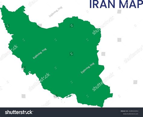 High Detailed Map Iran Outline Map Stock Vector (Royalty Free ...