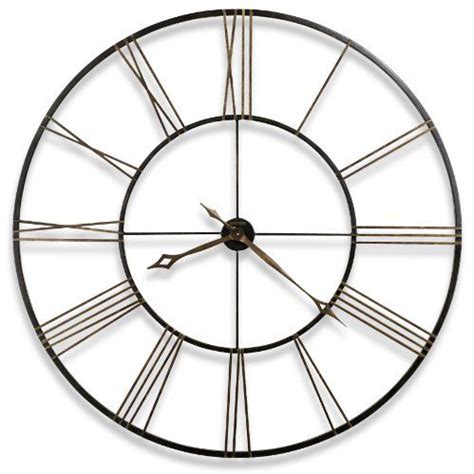 Howard Miller Postema Gallery Wall Clock 625-406 – Oversized Wrought-Iron, Aged Black Finish ...