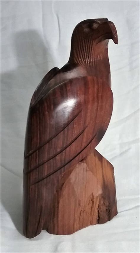 Eagle ironwood sculpture iwEgl8.75