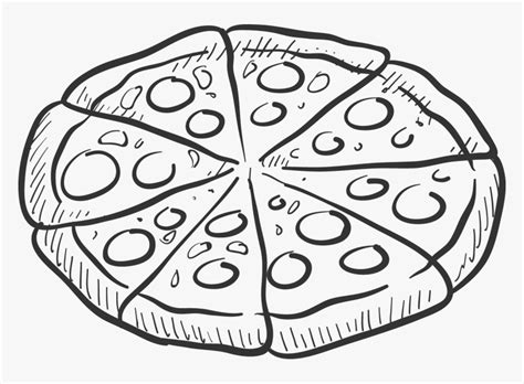 Clip Art Black And White Pizza Clip Art - Pizzas Black And White Png, Transparent Png ...