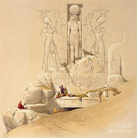 The Entrance to the Great Temple of Abu Simbel Painting by David ...