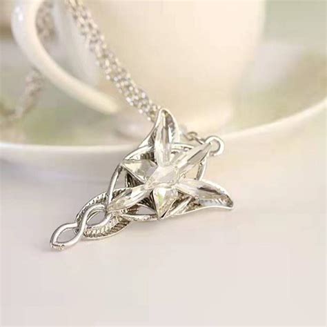 Princess Arwen Evenstar Pendant Arwen Evenstar Necklace Pendant Elven Elvish Bright Silver ...