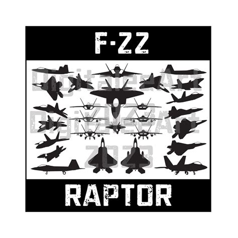 F-22 Raptor Clipart Instant Download - Etsy