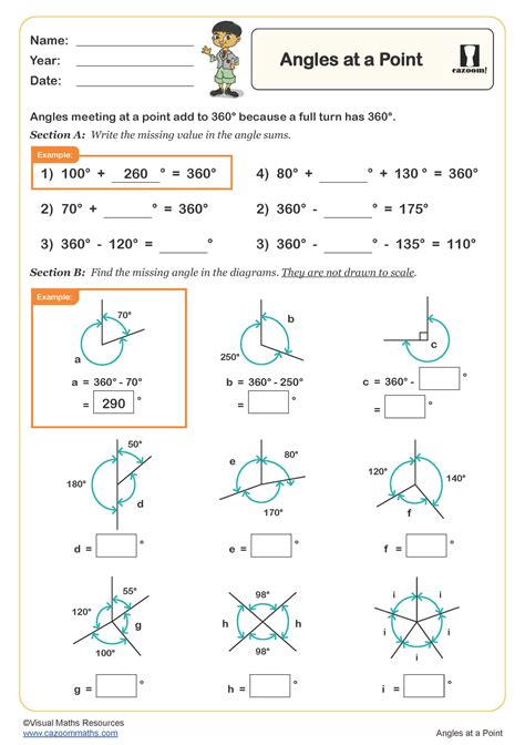 Angles Around A Point Worksheet