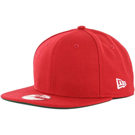 New Era 9Fifty Plain Blank Snapback Hat Original Uniform Cap Black Navy Red